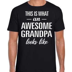 Awesome Grandpa / opa cadeau t-shirt zwart voor heren 2XL  -