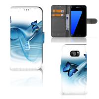 Samsung Galaxy S7 Edge | Telefoonhoesje | Met pasjeshouder | Vlinders Samsung Galaxy S7 Edge | Telefoonhoesje | Met pasjeshouder | Vlinders