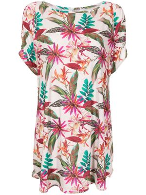 Lygia & Nanny robe croisée Allat à imprimé végétal - Multicolore