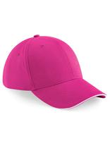 Beechfield CB20 Athleisure 6 Panel Cap - Fuchsia/White - One Size