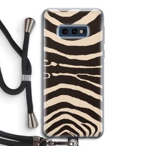 Arizona Zebra: Samsung Galaxy S10e Transparant Hoesje met koord