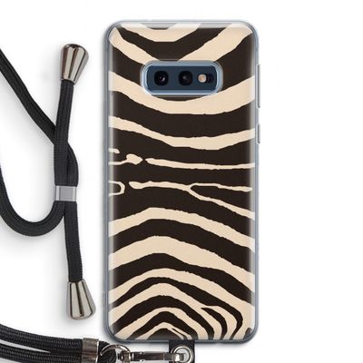 Arizona Zebra: Samsung Galaxy S10e Transparant Hoesje met koord