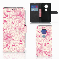 Motorola Moto G7 | G7 Plus Hoesje Pink Flowers