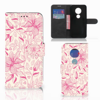 Motorola Moto G7 | G7 Plus Hoesje Pink Flowers - thumbnail