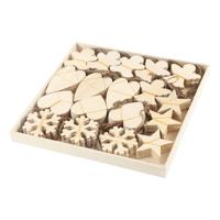 Creativ Company Houten ornamenten kerst thema divers, 90st.