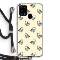 Vogeltjes: Samsung Galaxy M31 Transparant Hoesje met koord