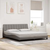 Bedframe zonder matras "Hanko" stof taupe 180x200 cm