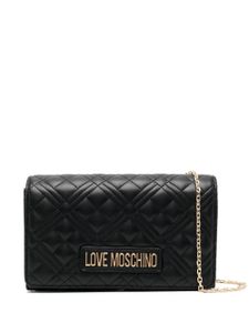 Love Moschino sac à bandoulière à fini matelassé - Noir