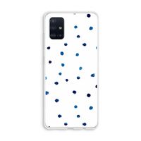 Blauwe stippen: Galaxy A51 4G Transparant Hoesje