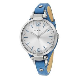 Horlogeband Fossil ES3297 Onderliggend Leder Blauw 8mm