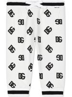 Dolce & Gabbana Kids pantalon de jogging à logo DG - Blanc - thumbnail