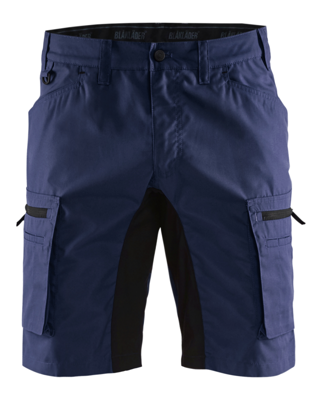 Blåkläder Service short stretch 14491845 | Marineblauw/Zwart | Maat 44 - 7330509538524