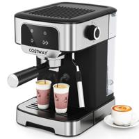 Espressomachine 20 Bar 1200 W Espressomaker met Stoom-melkopschuimer 1,8 L Afneembaar Waterreservoir & Touchscreen