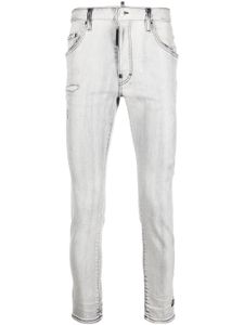 DSQUARED2 jean skinny Skater à logo imprimé - Gris