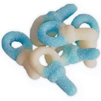 Gesuikerde Speentjes Blauw/Wit 250 Gram