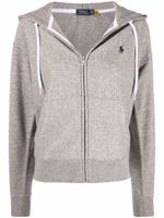 Polo Ralph Lauren hoodie zippé à logo brodé - Gris