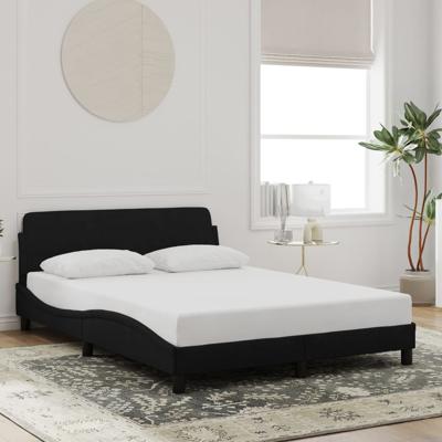 Bedframe zonder matras 140x200 cm fluweel zwart