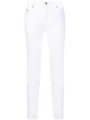 Versace Jeans Couture jean skinny à patch logo - Blanc
