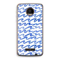 Blauwe golven: Motorola Moto Z Force Transparant Hoesje