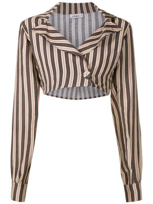 Amir Slama blouse crop à rayures - Multicolore