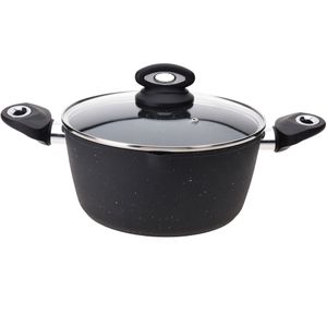 Zwarte braadpan met anti-aanbak laag 24 cm