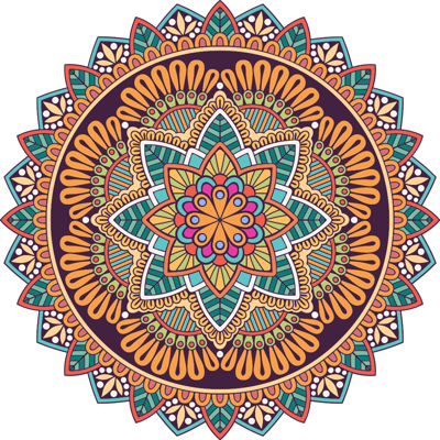 Mandala vinyl vloerkleed Kleurrijke mandala bloem
