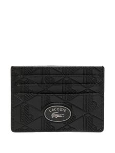 Lacoste porte-cartes à motif monogrammé - Noir