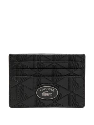 Lacoste porte-cartes à motif monogrammé - Noir
