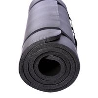 Yoga mat zwart, 190x100x1,5 cm dik, fitnessmat, pilates, aerobics - thumbnail