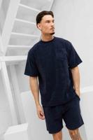 Malelions Emblem Toweling Zomerset Heren Donkerblauw - Maat L - Kleur: Donkerblauw | Soccerfanshop