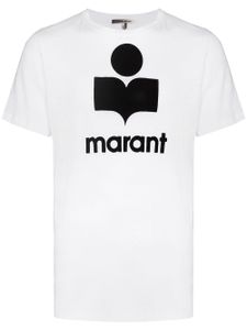 MARANT t-shirt en lin à logo imprimé - Blanc