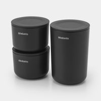 Brabantia ReNew opbergpotjes, set van 3 - Dark Grey - thumbnail