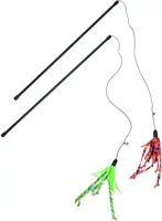 Beeztees kattenhengel streepstaart nylon 50cm - 2 kleuren