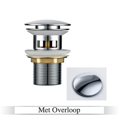 LuxDrain Pop-Up Afvoerplug - Stijlvolle Wastafel Stopper in Zwart, Goud en Rosé