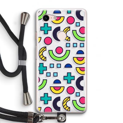 8-bit N°6: Pixel 3 Transparant Hoesje met koord