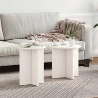 Salontafel 2 pcs Wit 41,5 x 41,5 x 41 cm Massief grenenhout
