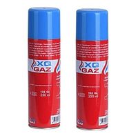 2x Busjes aansteker gas / butaan gasfles 250 ml