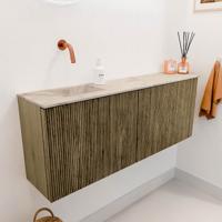 Toiletmeubel Mondiaz Joya Dlux | 111.6 cm | Meubelkleur Dusk | Faye wastafel Frappe Wasbak Links | Zonder kraangat(en)