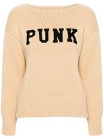 R13 pull en coton à patch logo - Tons neutres