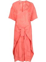 Stella McCartney robe nouée à col v - Rose