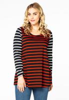 Yoek Tunic flare mix | Blauw | Maat 58/60
