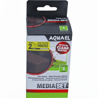 Aquael Schuimstofpatroon Mikro Plus 2-Pack - Heldere Aquariumwater Vervangingsfilters