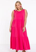 Yoek Jurk met ruches | Roze | Maat 54/56