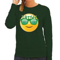 Irish emoticon / St. Patricks day sweater / kostuum groen dames - thumbnail