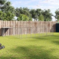 Hondenkennel 15,73 m² staal zilverkleurig