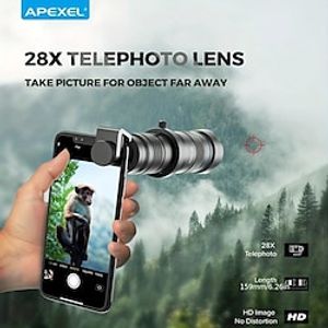 high power hd 28x telescoop telefoon telelens voor iphone samsung android alle smartphones Lightinthebox