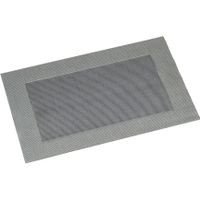 8x Rechthoekige placemats zilver geweven 29 x 43 cm met rand - thumbnail