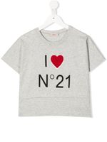 Nº21 Kids t-shirt à slogan imprimé - Gris