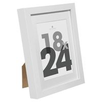 Fotolijstje voor een foto van 18 x 24 cm - wit - foto frame Eva - modern/strak ontwerp - thumbnail