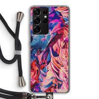 Pink Orchard: Samsung Galaxy S21 Ultra Transparant Hoesje met koord